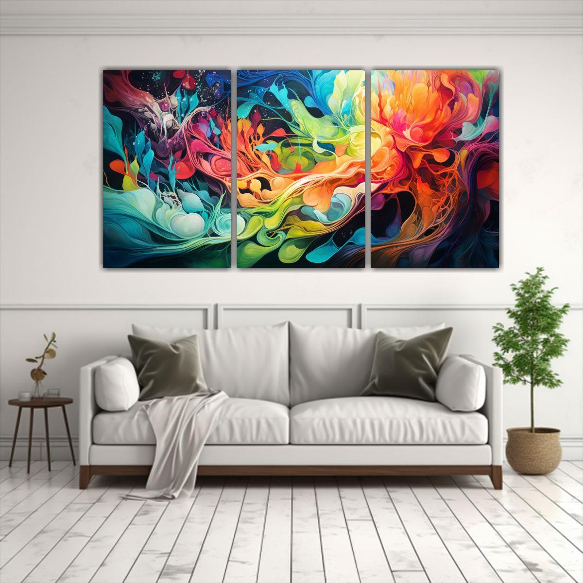 Pinturas De Decoración Abstracta Clásica 180x90 Cm-2