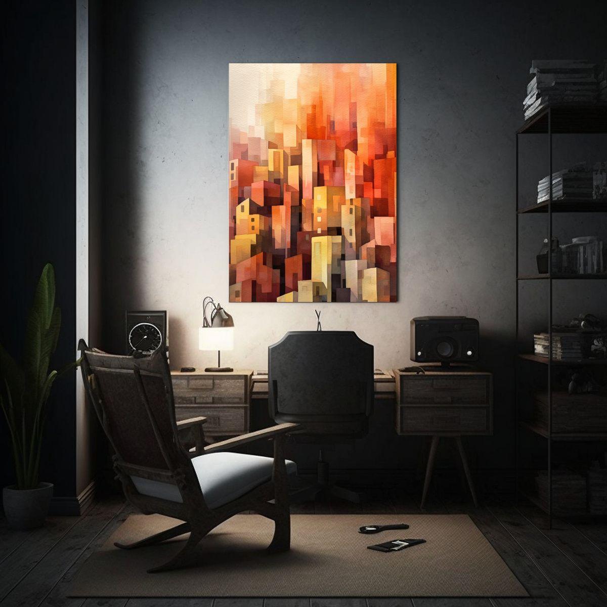 Pintura Lienzo Sublimada Inspiración Ciudad 20x30cm-2