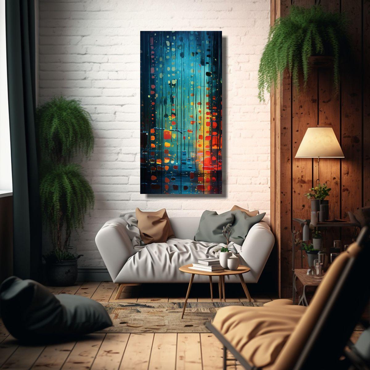 Lienzo Composición Habitación El Ritmo 40x80cm-2