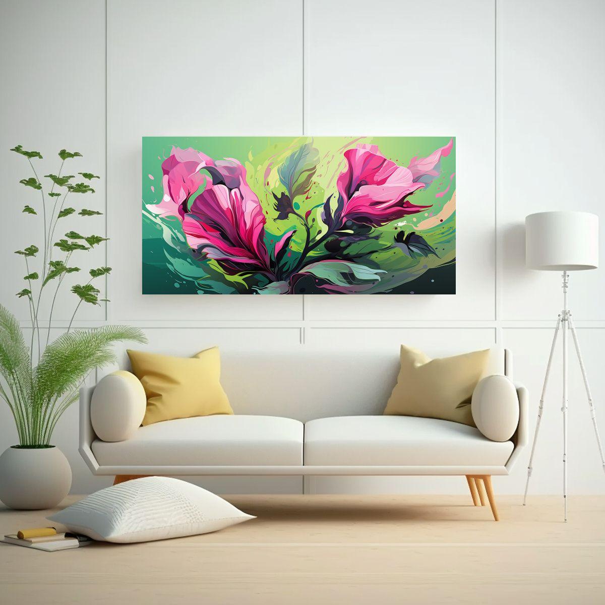 Pintura Decorativa Estilo Neonoir Simétrica 100x50 Cm-2