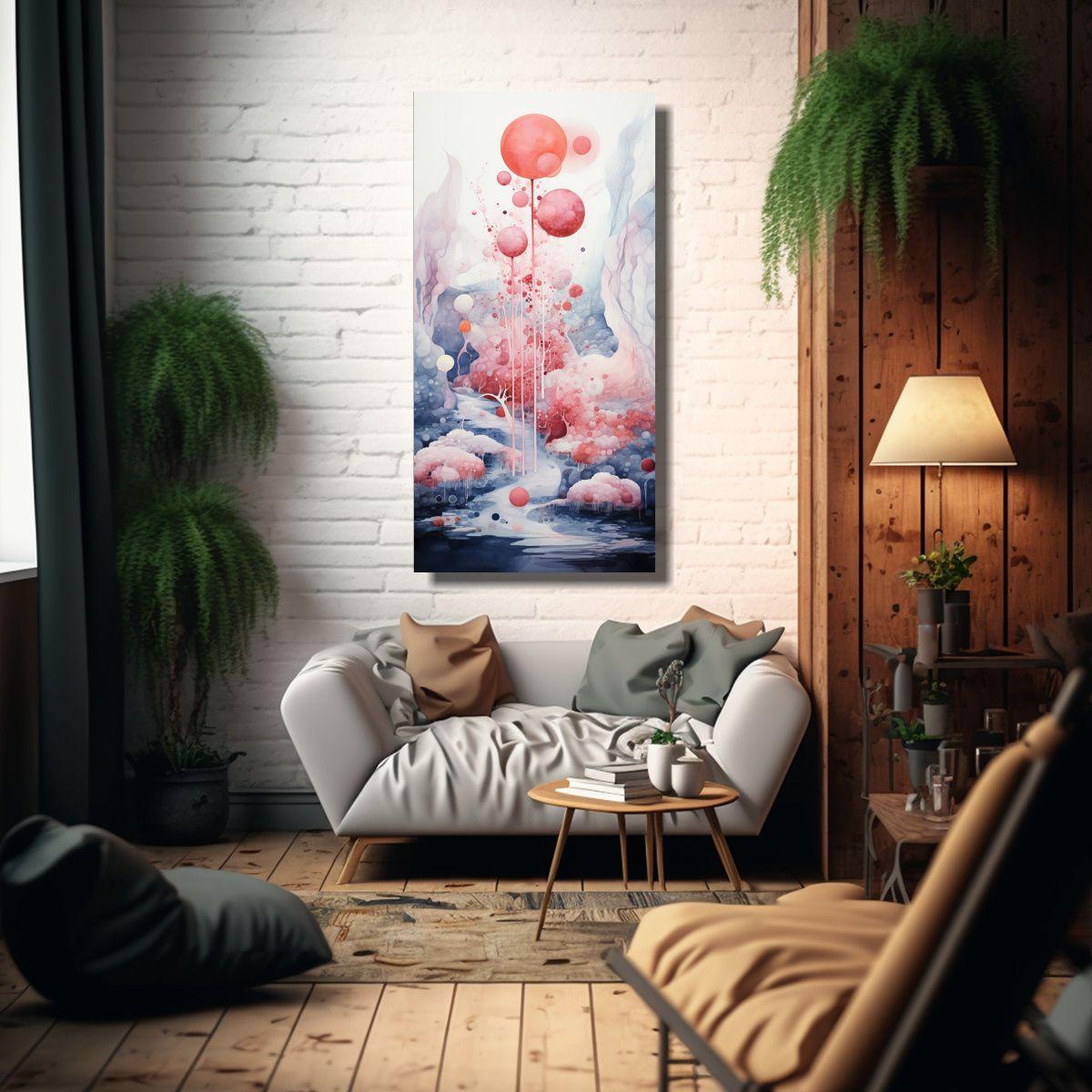 Pinturas Decorativas De Fusión Mágica Abstracta 50x100cm-2