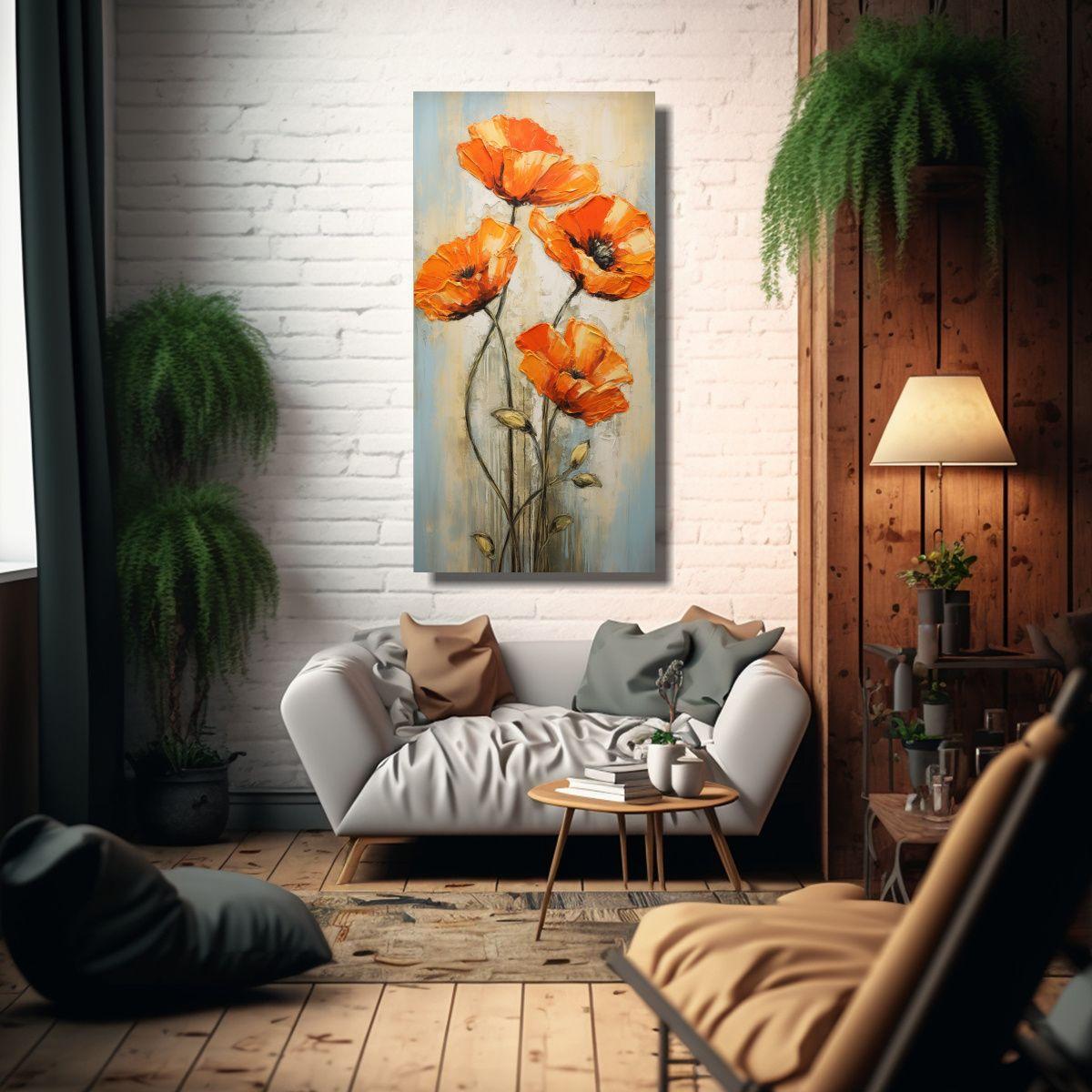 Pintura En Lienzo Estilo Arte De Pared Patron 30x60cm-2