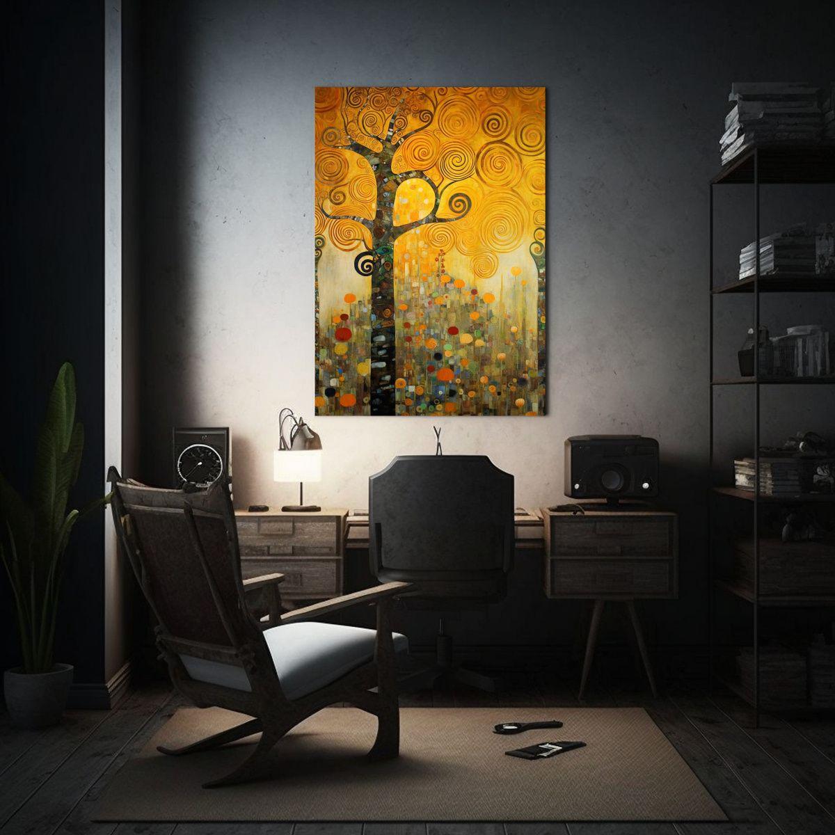 Lienzo De Tela Concepto Clásico árbol Naturaleza Arte Por  50x75cm-2