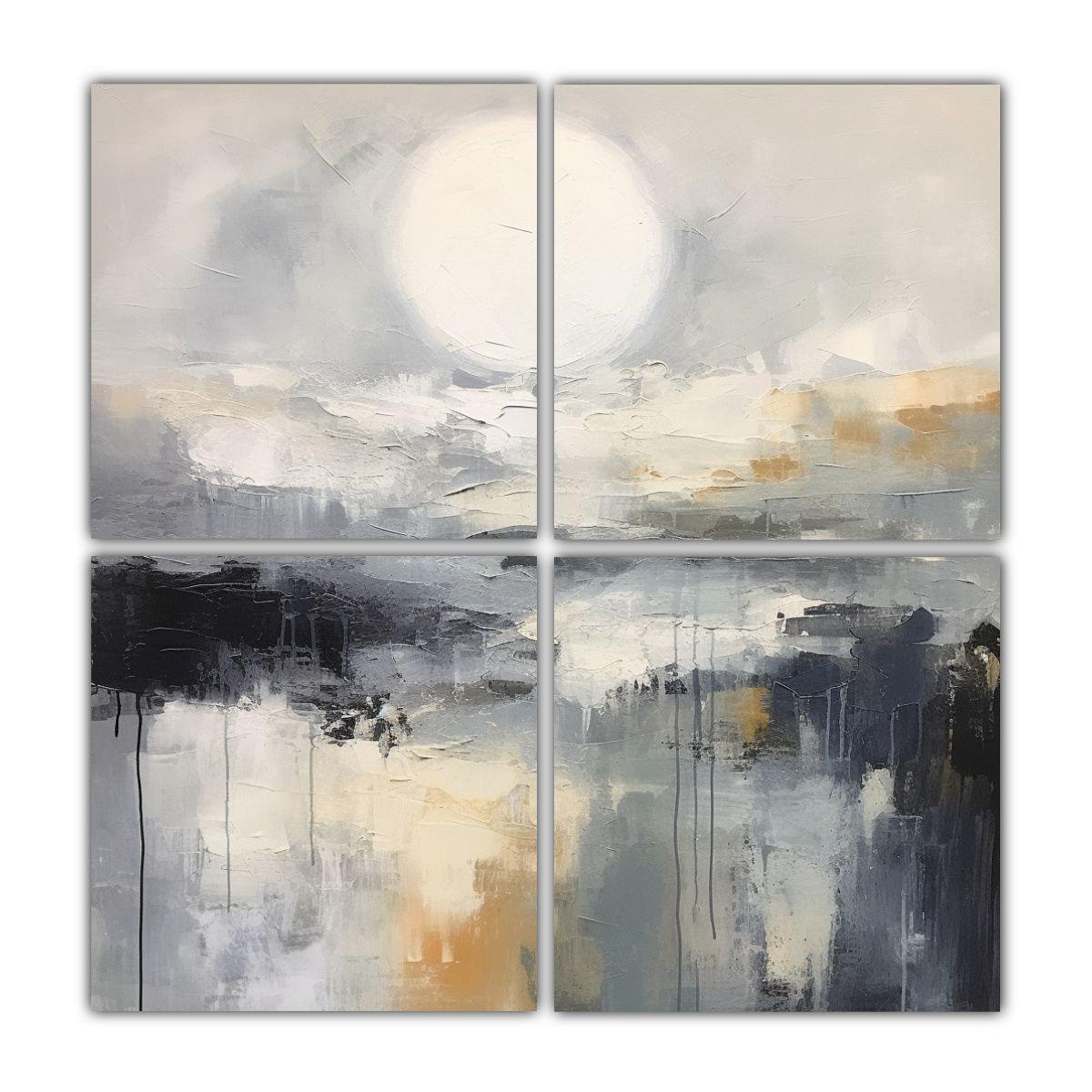 Pinturas Decorativas Modernas De Paisaje 120x120 Cm-0
