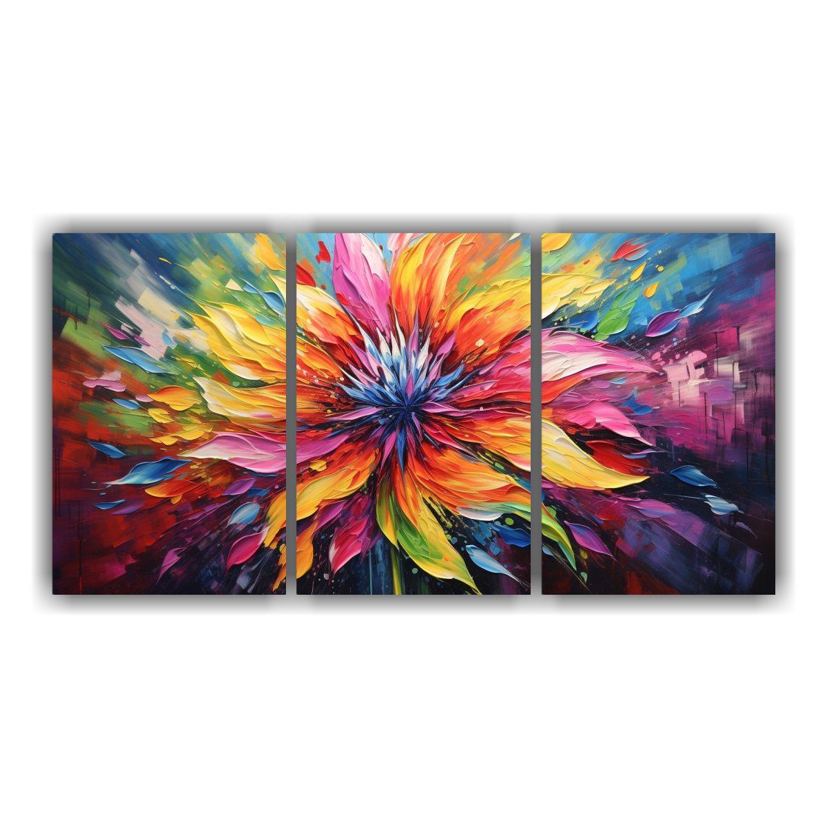 Cuadro Decorativo En Lienzo De Flores 90x45 Cm-0