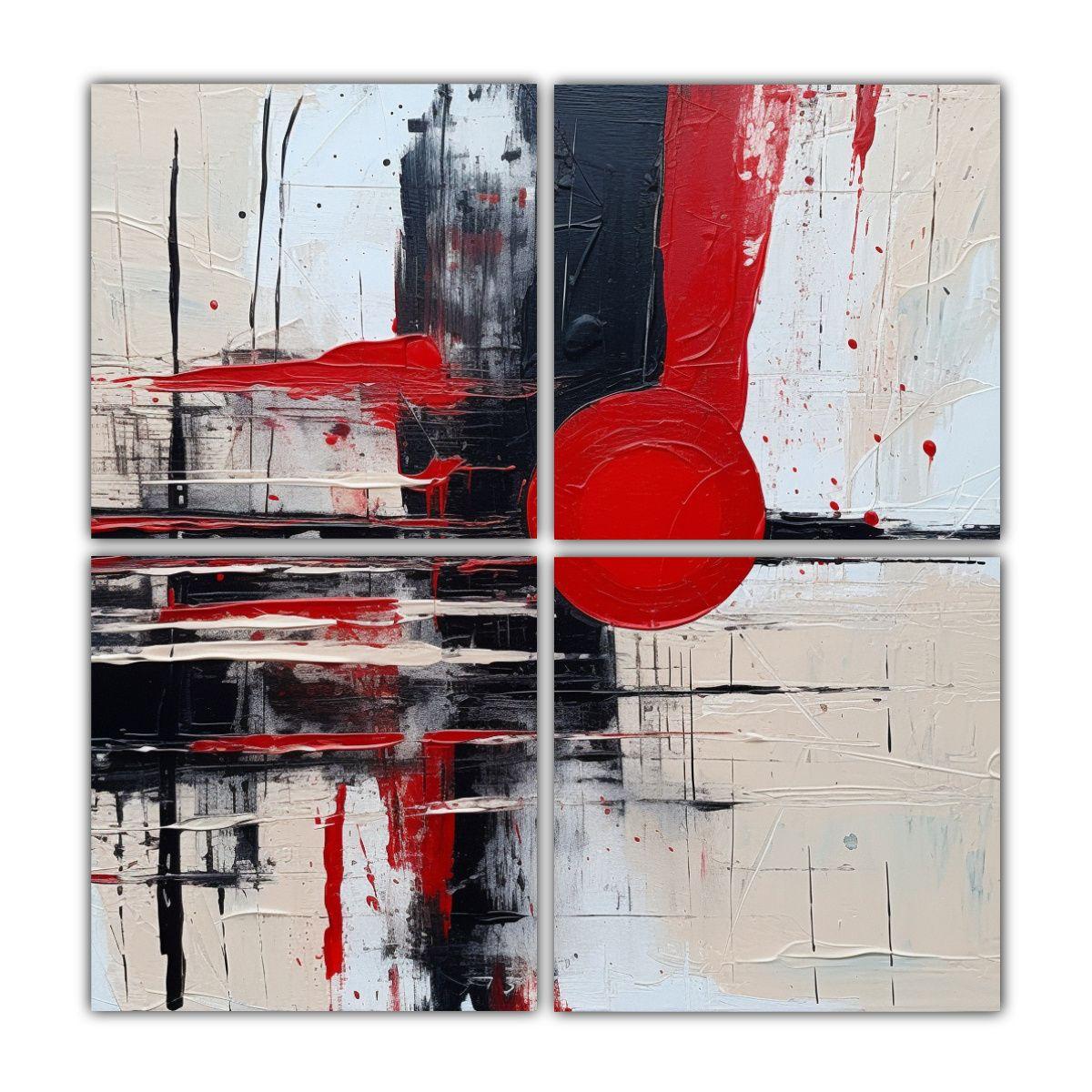 Cuadro Abstracto De Perspectiva Con Líneas 140x140 Cm-0
