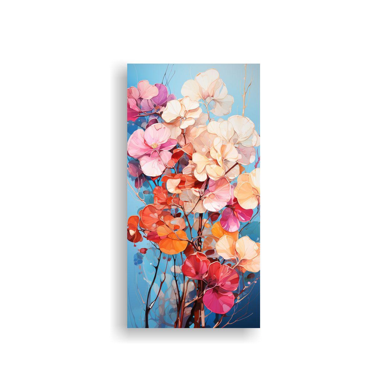 Cuadro Tela Vintage árbol Aspen Vibrantes Colores 60x120cm-0