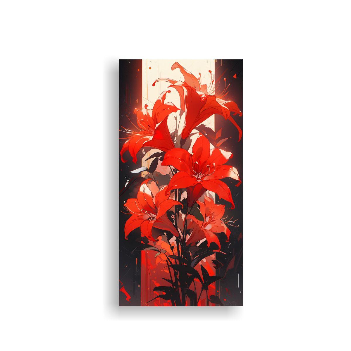 Cuadro Fotografía Simplicidad Colores Rojos 20x40cm-0