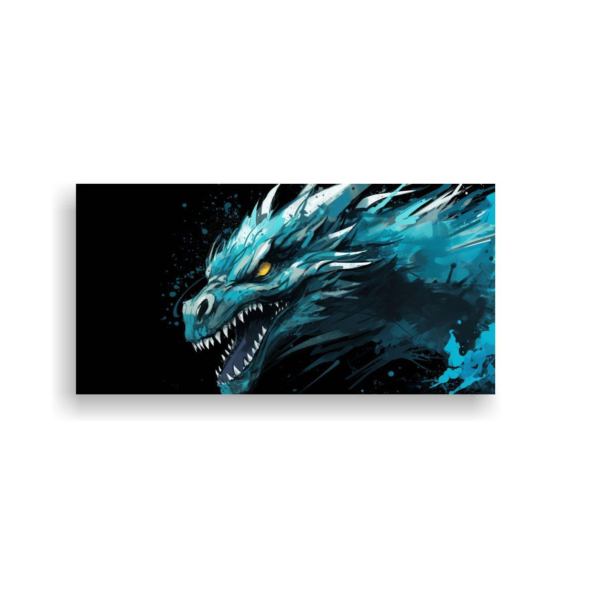 Pintura Decorativa De Arte Fino: Dragón En 40x20cm-0