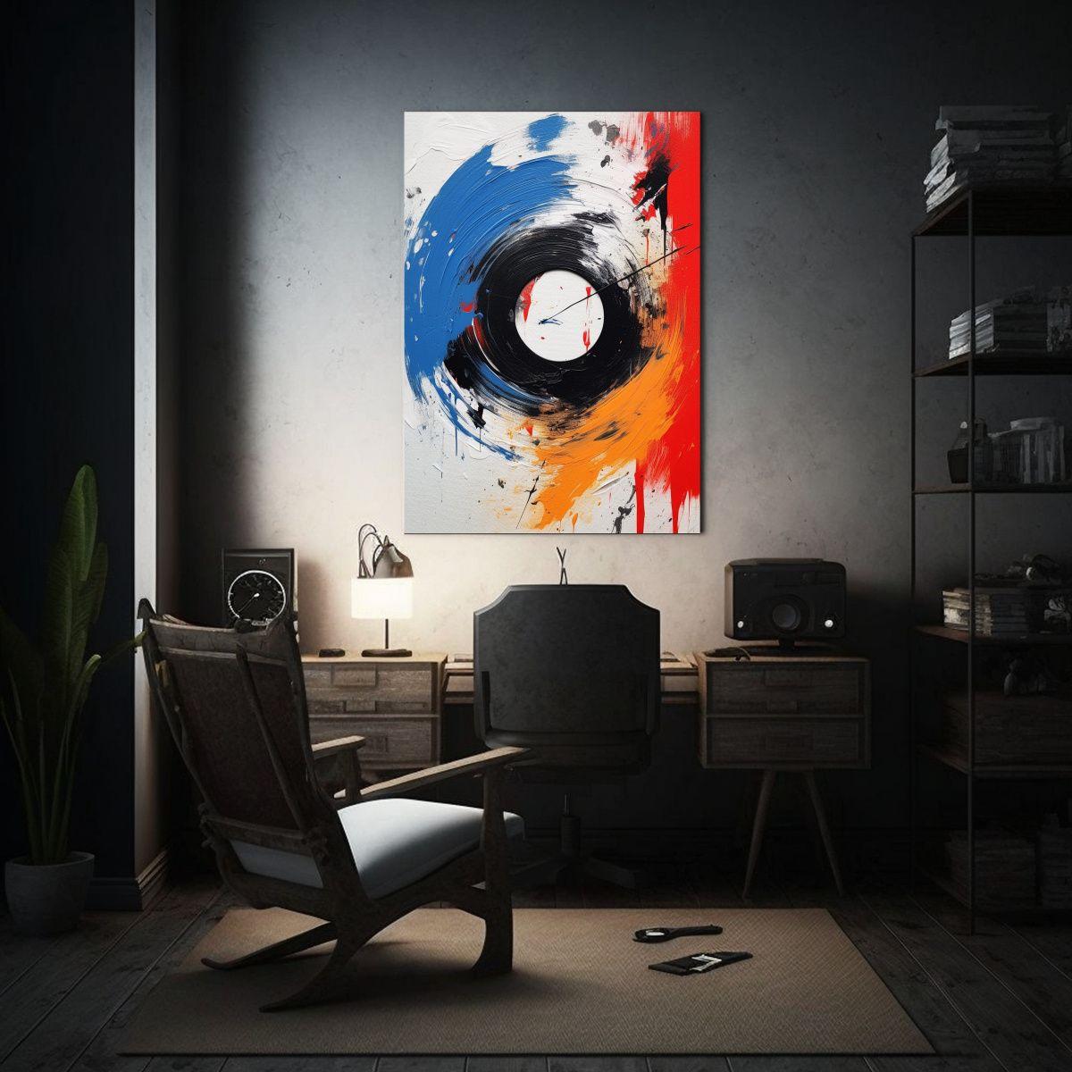 Cuadro Abstracto Pop Art Original En Blanco 60x90cm-2