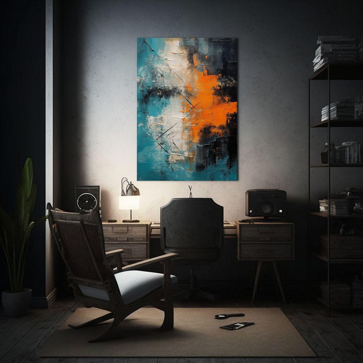Pintura Abstracta Textura Japonesa Alegre 60x90 Cm-2