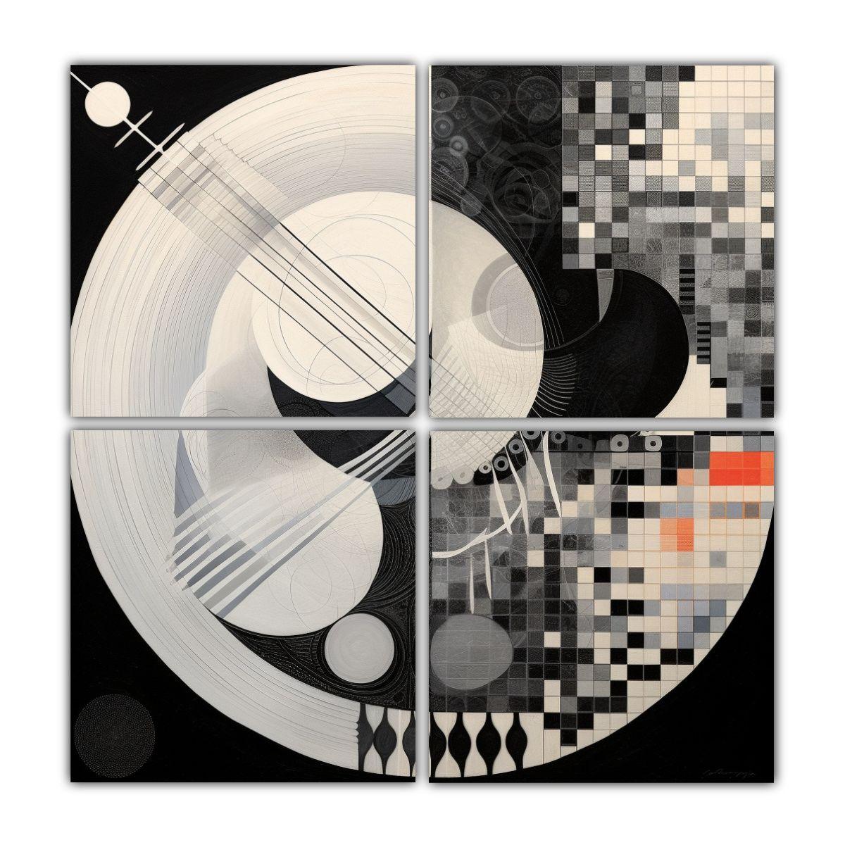 Pintura Abstracta Geométrica Holmer De 140x140 Cm-0