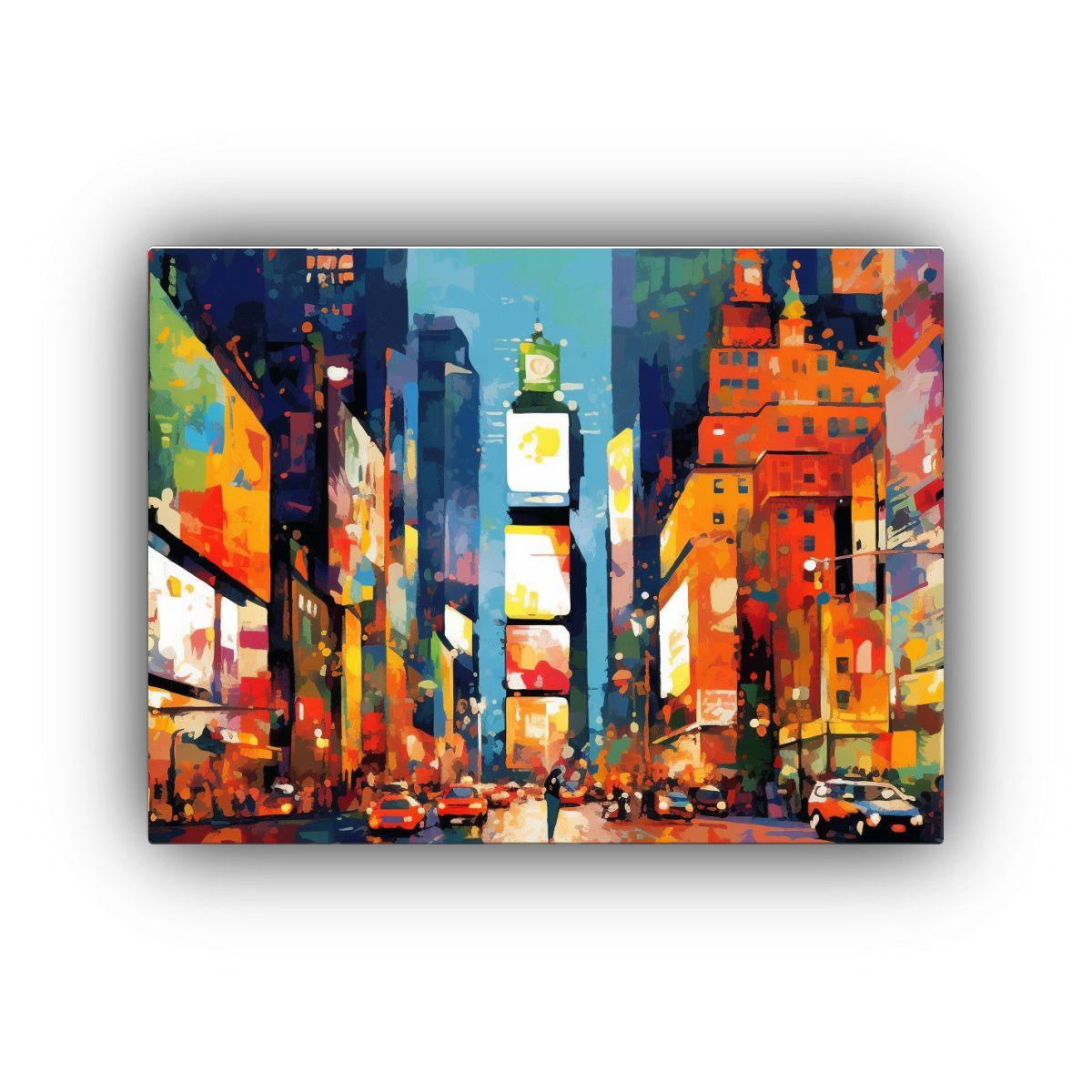 Interpretación Fauvista De Times Square Para Decorar Parede 65x50cm-0