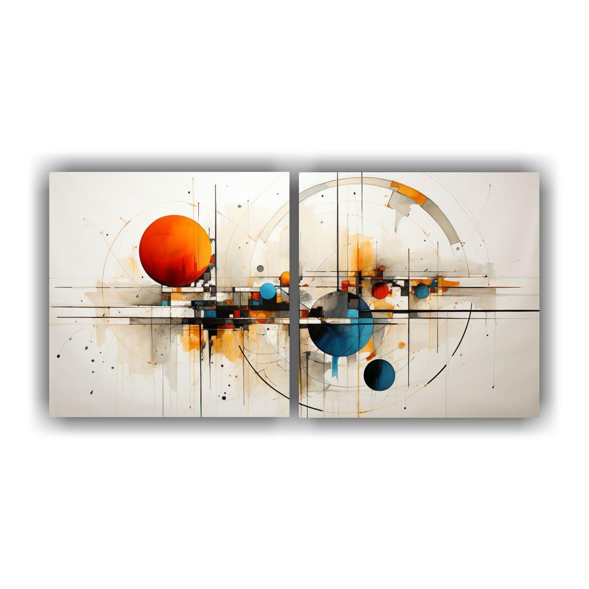 Cuadro Abstracto Mágico En Lienzo Con Colores 120x60 Cm-0