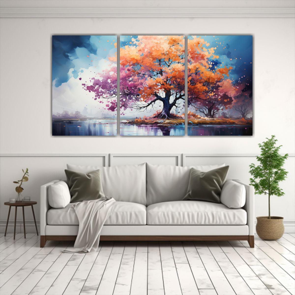 Composiciones Decorativas Para Sala: Árbol 90x45 Cm-2