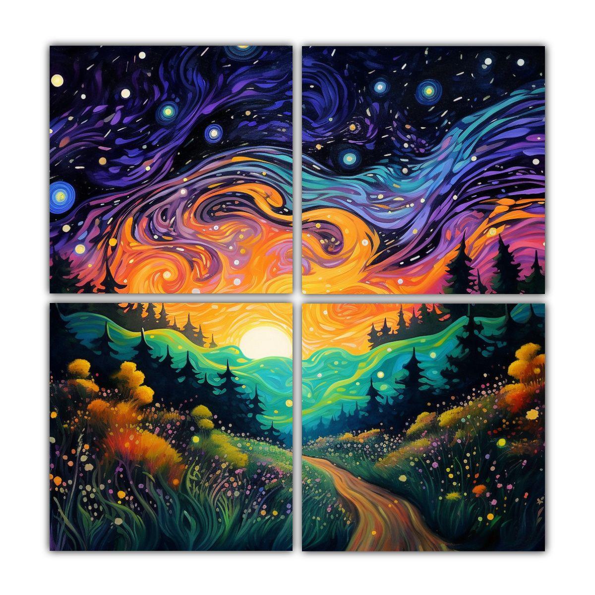 Pinturas Decorativas Estilo Galería Para Cocina: 80x80 Cm-0