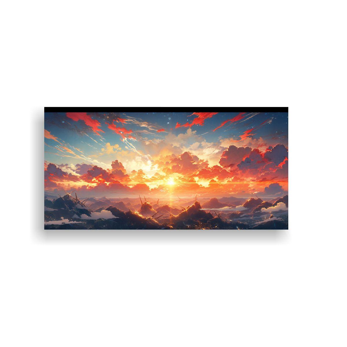 Pintura Abstracta De Amaneceres Y Atardeceres Con  160x80cm-0