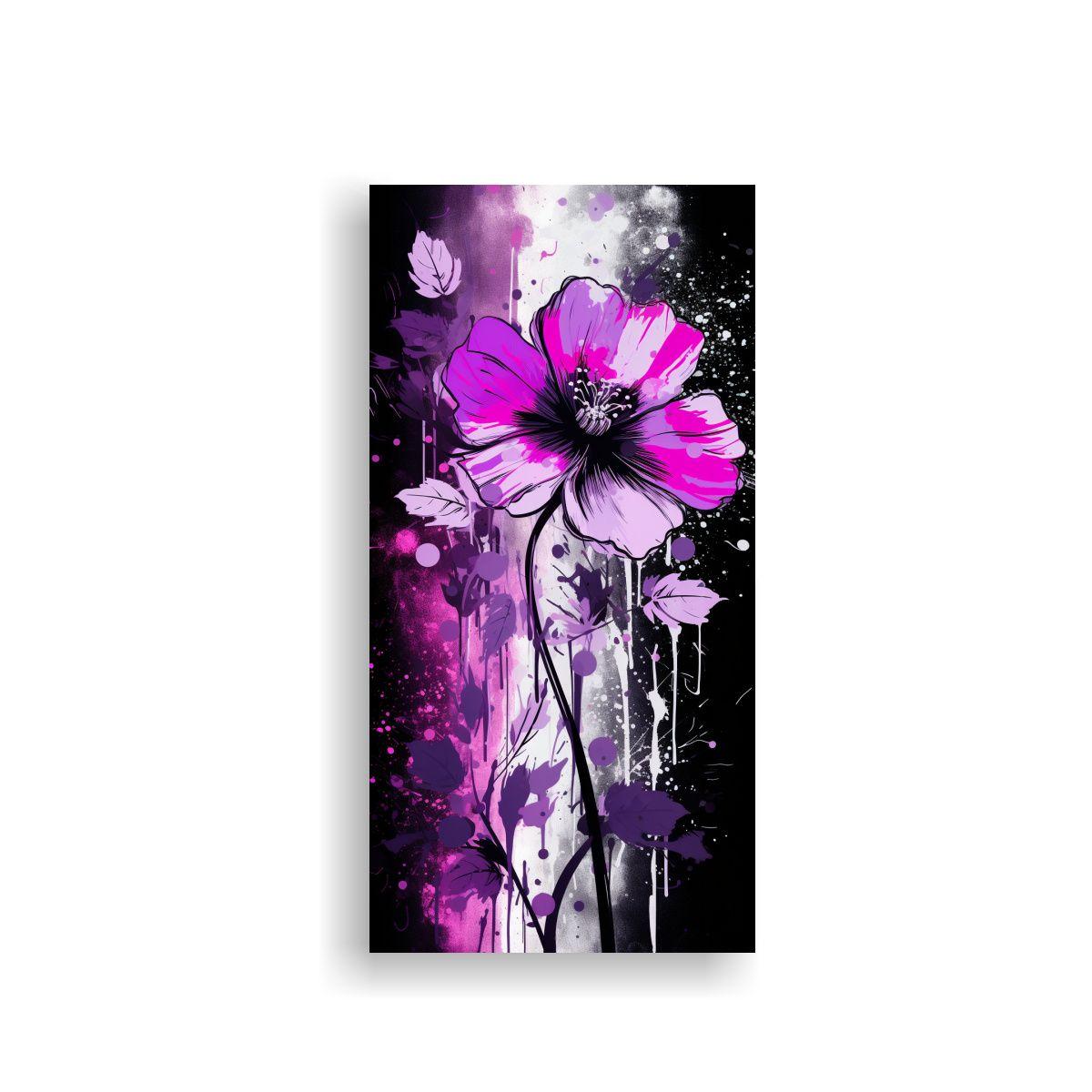 Cuadro Intensidad Purple Y Negro Atmosfera Neonoir 50x100cm-0