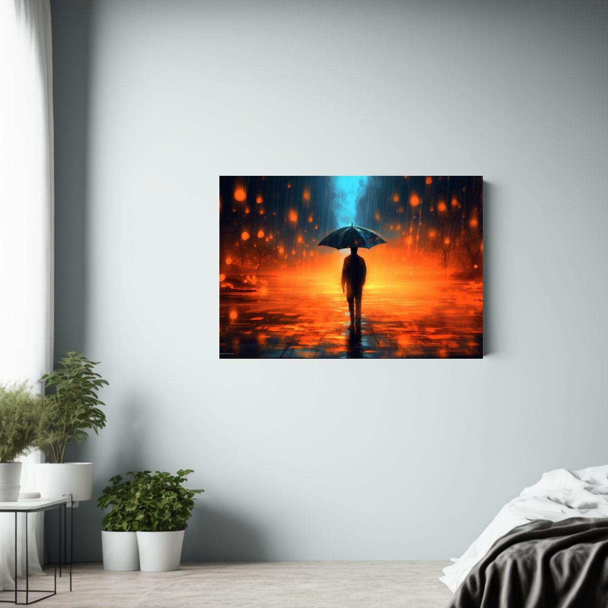 Pintura Abstracta Colores Armoniosos En Marco 40x30cm-2