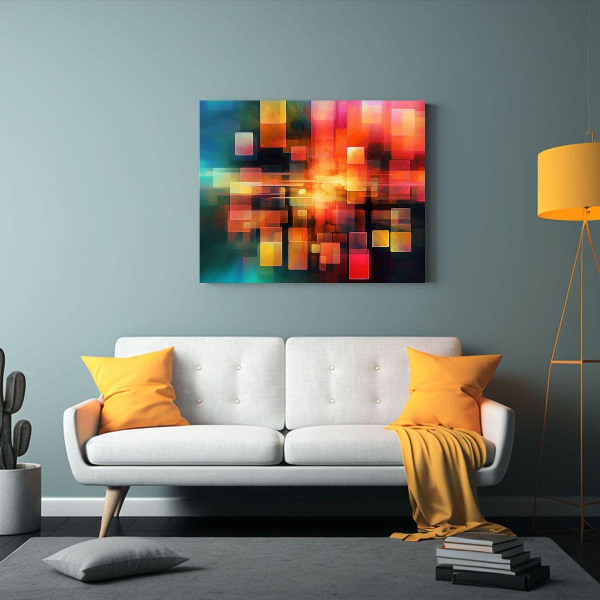 Pintura Abstracta Colorida Para Expresar 30x20cm-2