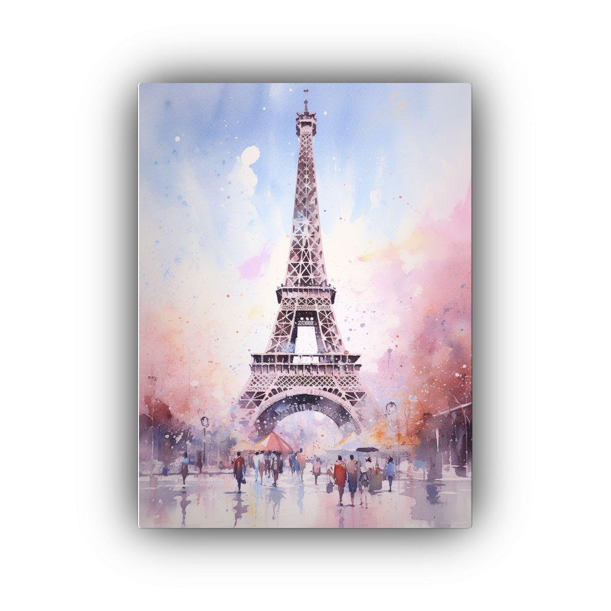 Cuadro Decoración Pintura Acuarela De La Torre 80x120cm-0