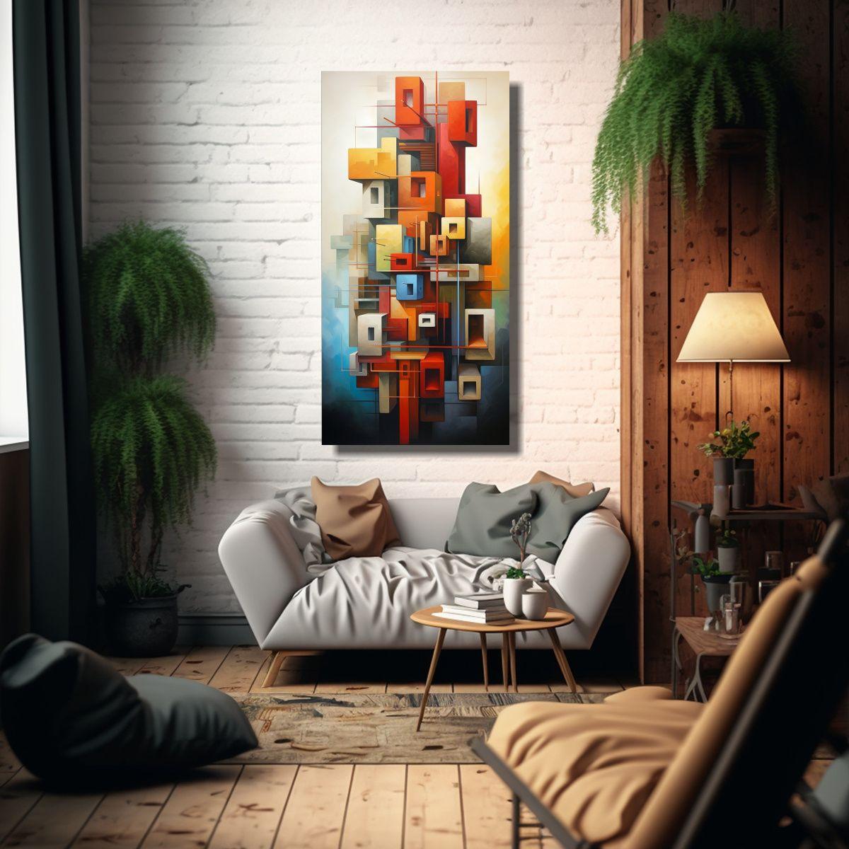 Cuadros Abstractos De Paisajes Hermosos 20x40cm-2