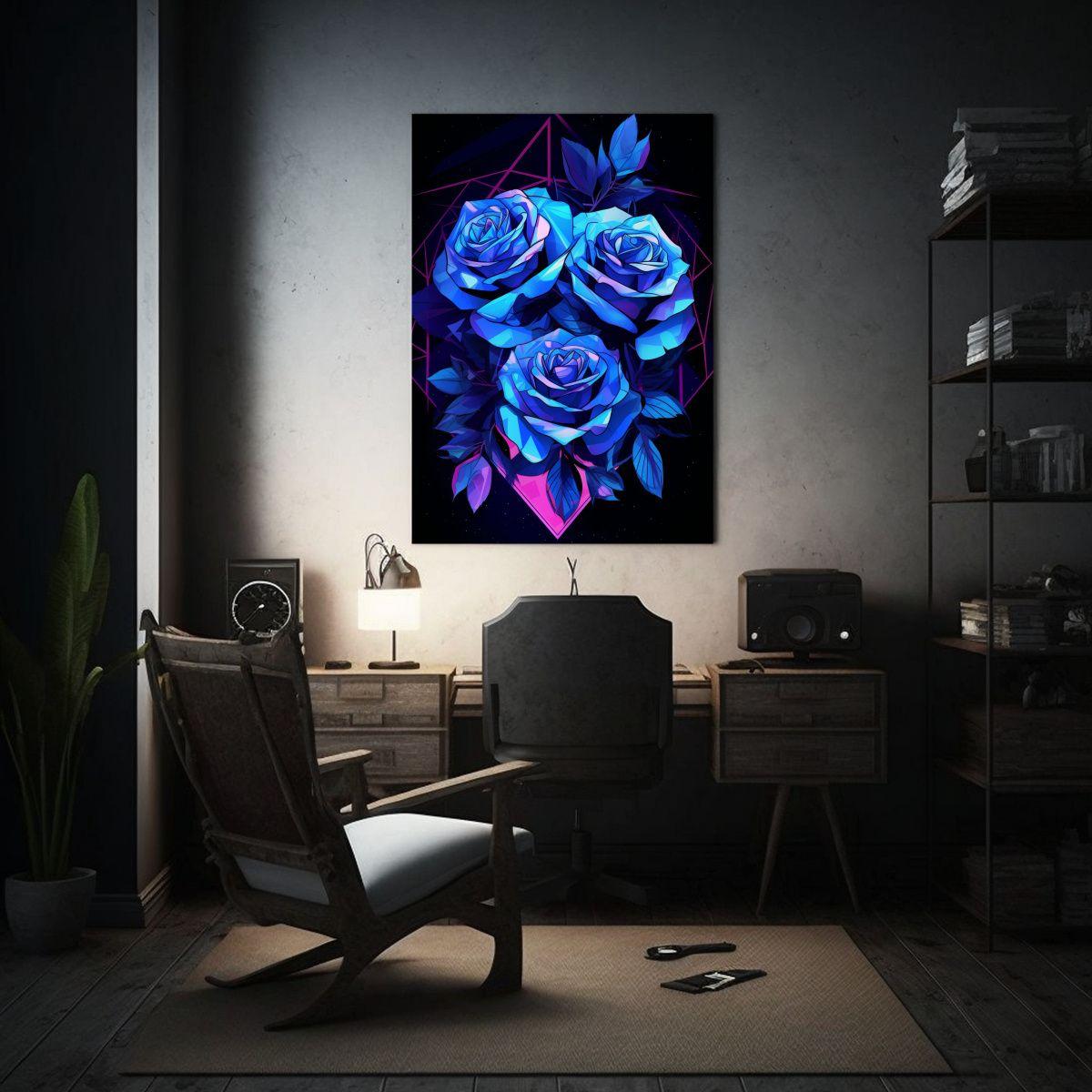 Pintura Abstracta En Tela Sublimada Con Diseño 60x90 Cm-2