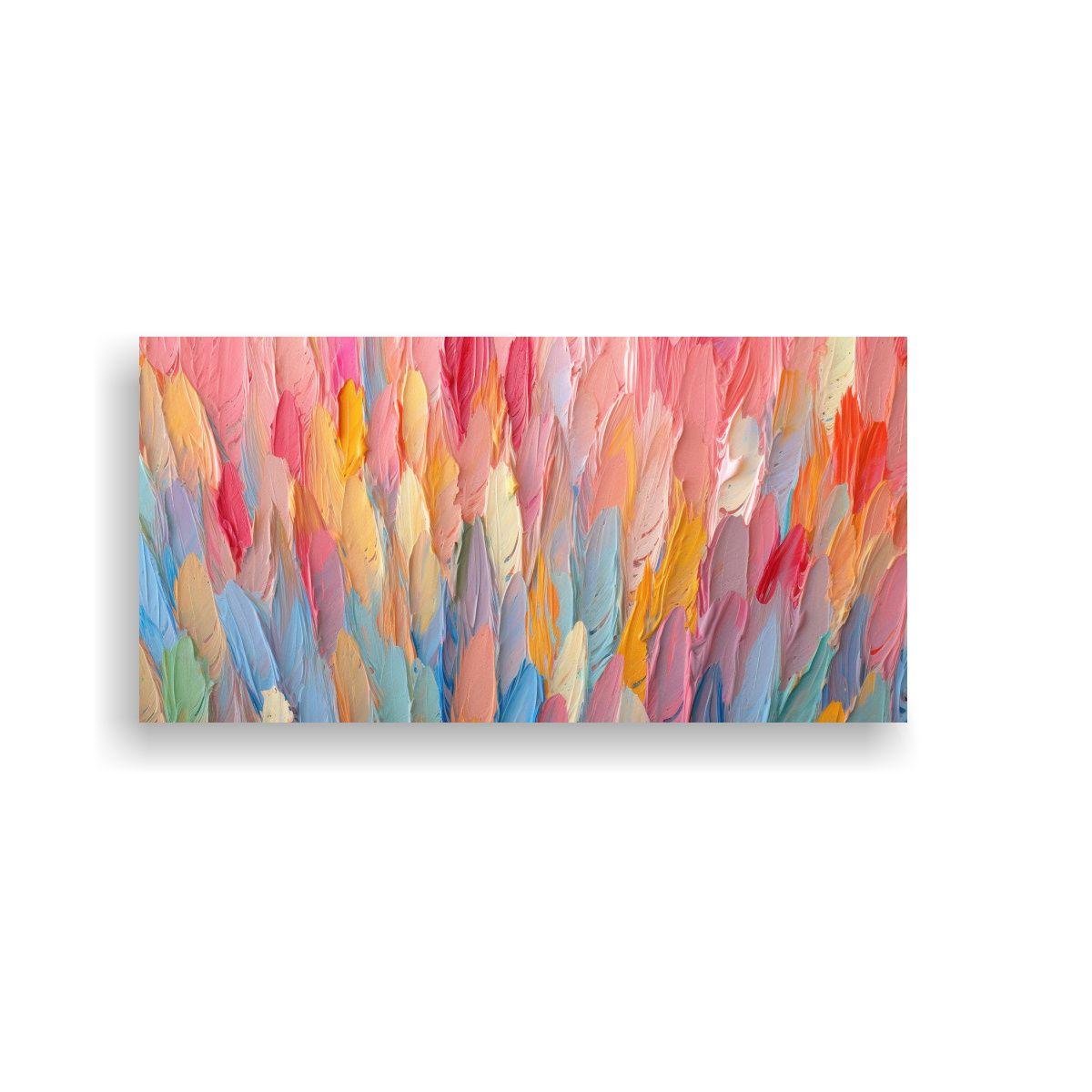 Patrón Espeso De Pintura Impasto En Lienzo: 100x50cm-0