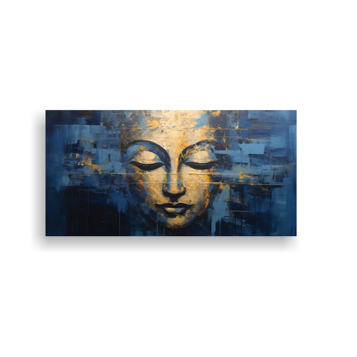 Cuadro Abstracto De Buddha En Estilo Expresivo 60x30cm-0