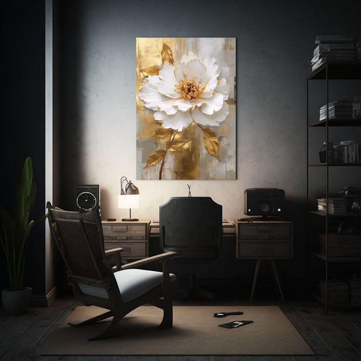 Pintura Decorativa Abstracta Floral Cautivadora 20x30cm-2