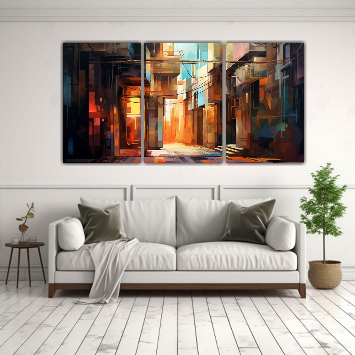 Pinturas Decorativas Abstractas De Encuentros 180x90 Cm-2