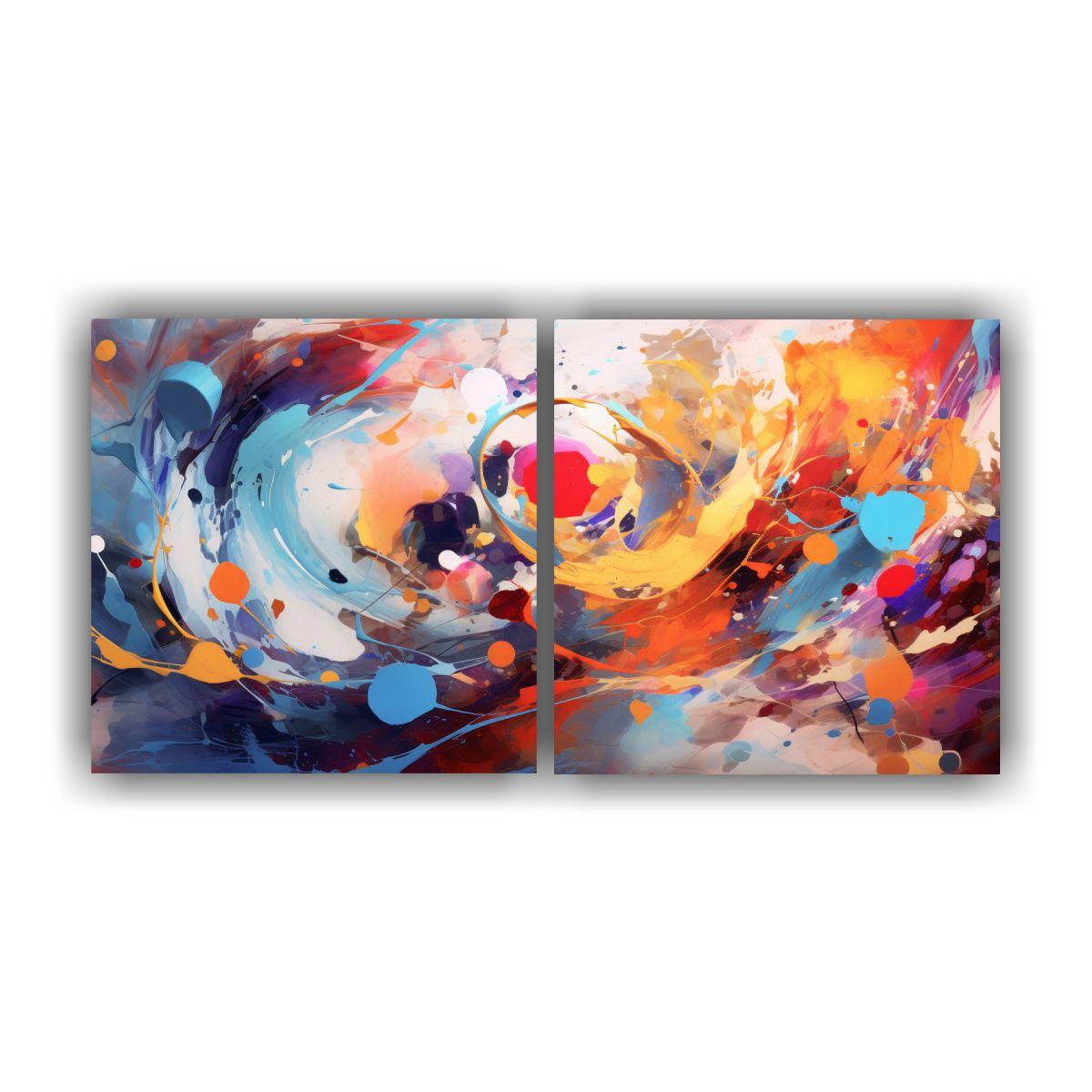 Pintura Moderna En Lienzo: Fascinante 40x20 Cm-0