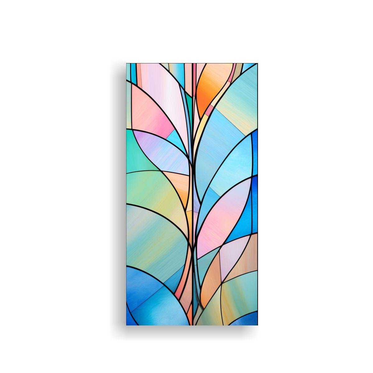 Pintura Decorativa Estilo Vitral, Composición 30x60cm-0