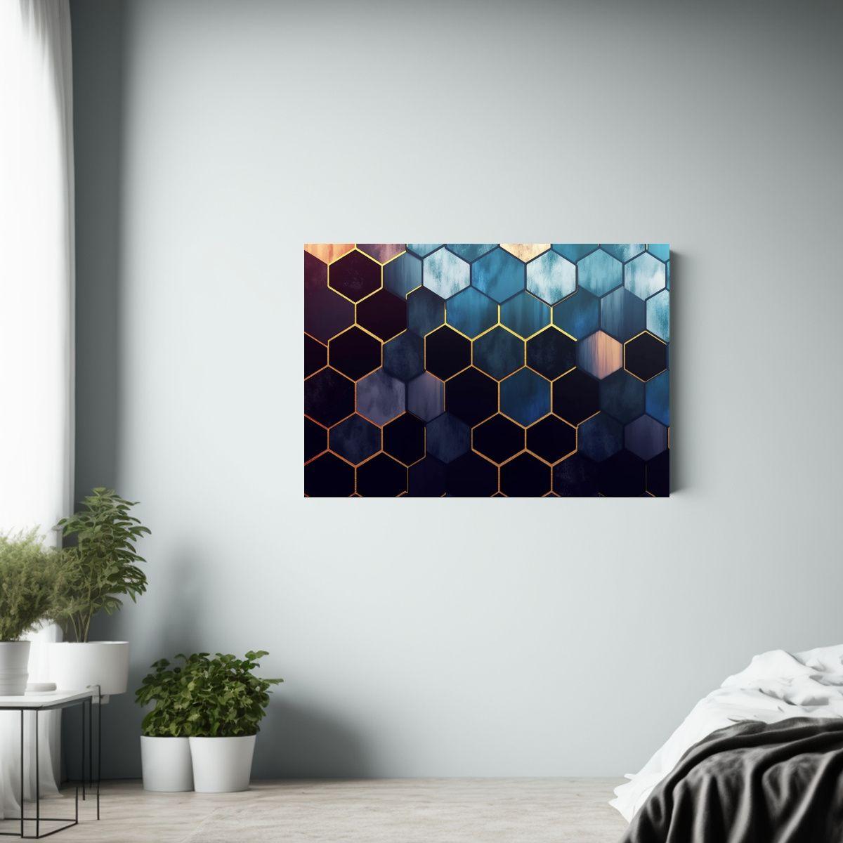 Pinturas Decorativas De Fantasía En Hexágono De Alta Resol 75x50cm-2