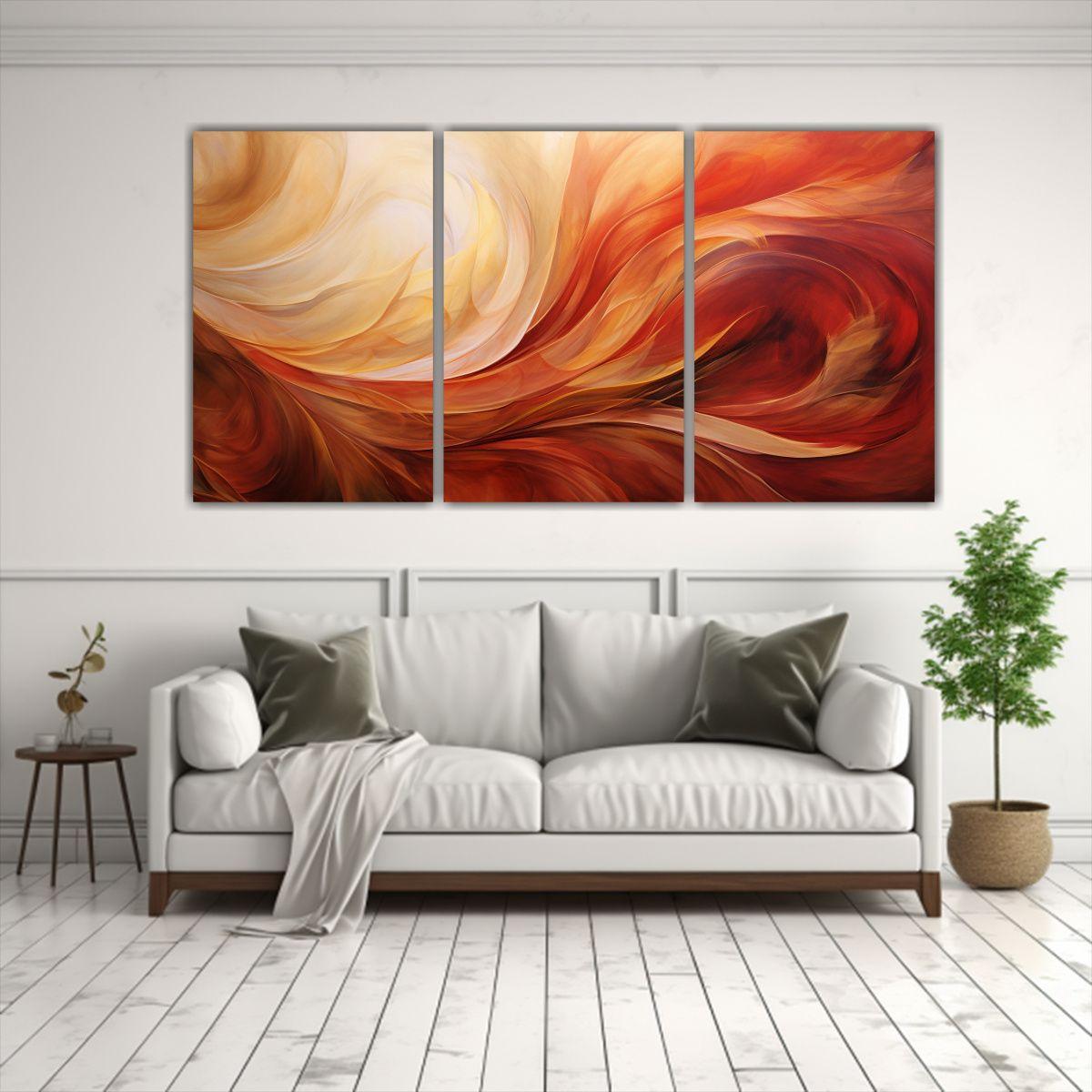 Cuadros Abstractos De Simetría Con Patrones 90x45 Cm-2