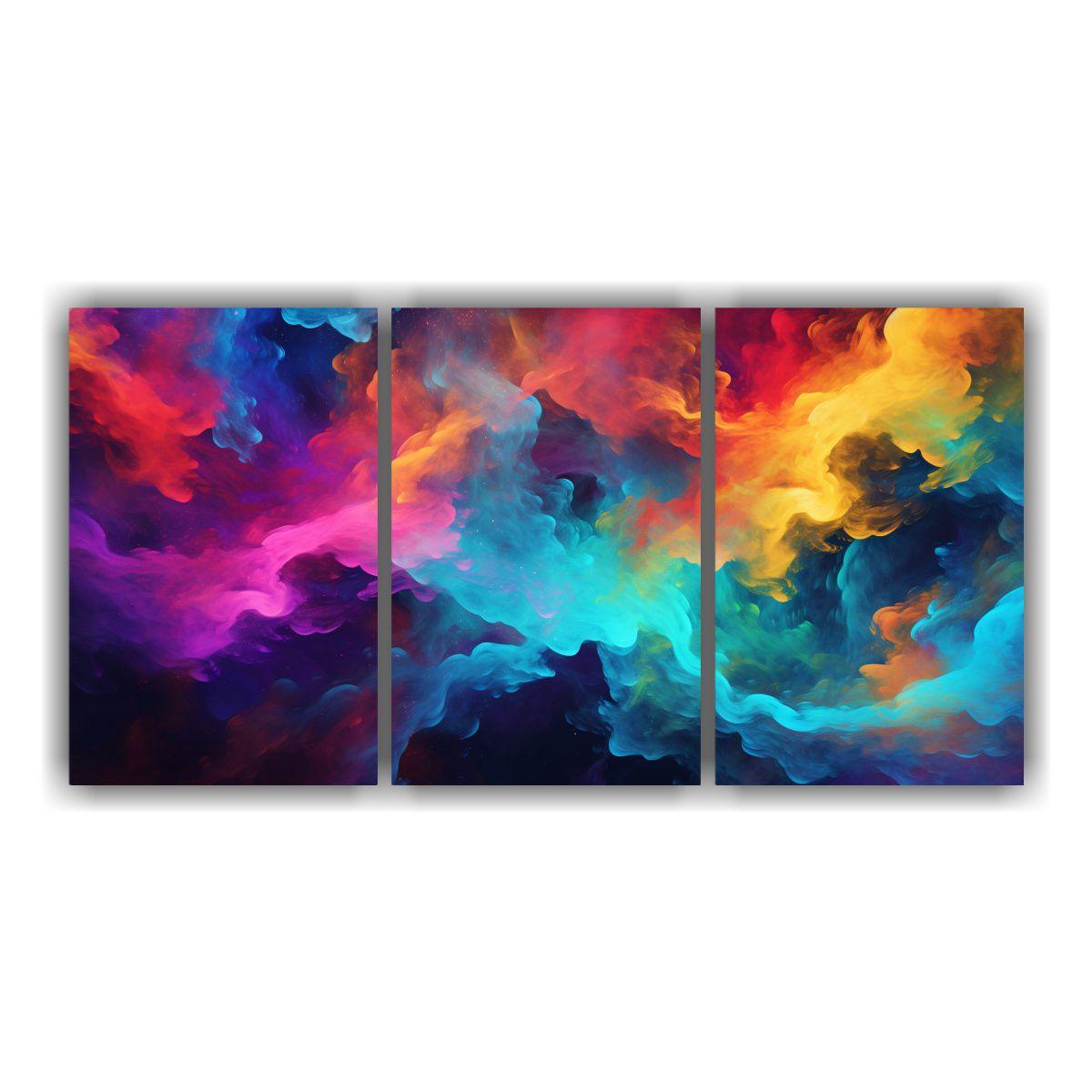 Artes De Pared Coloridas Textura Psicodélica 150x75 Cm-0