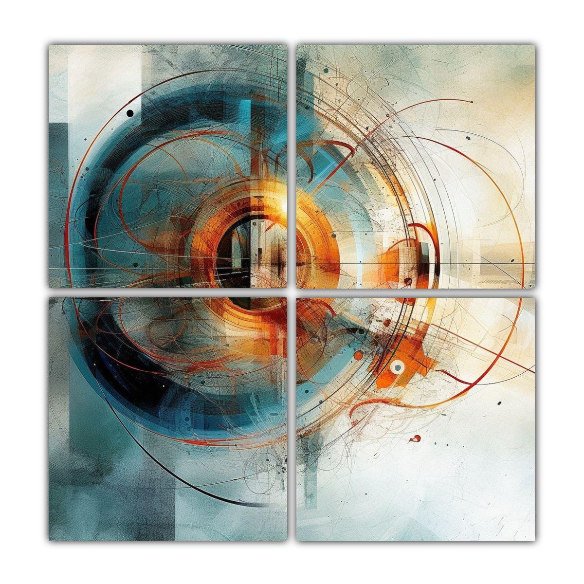 Lienzos Estilo Galería: Abstracciones Cuánticas 60x60 Cm-0