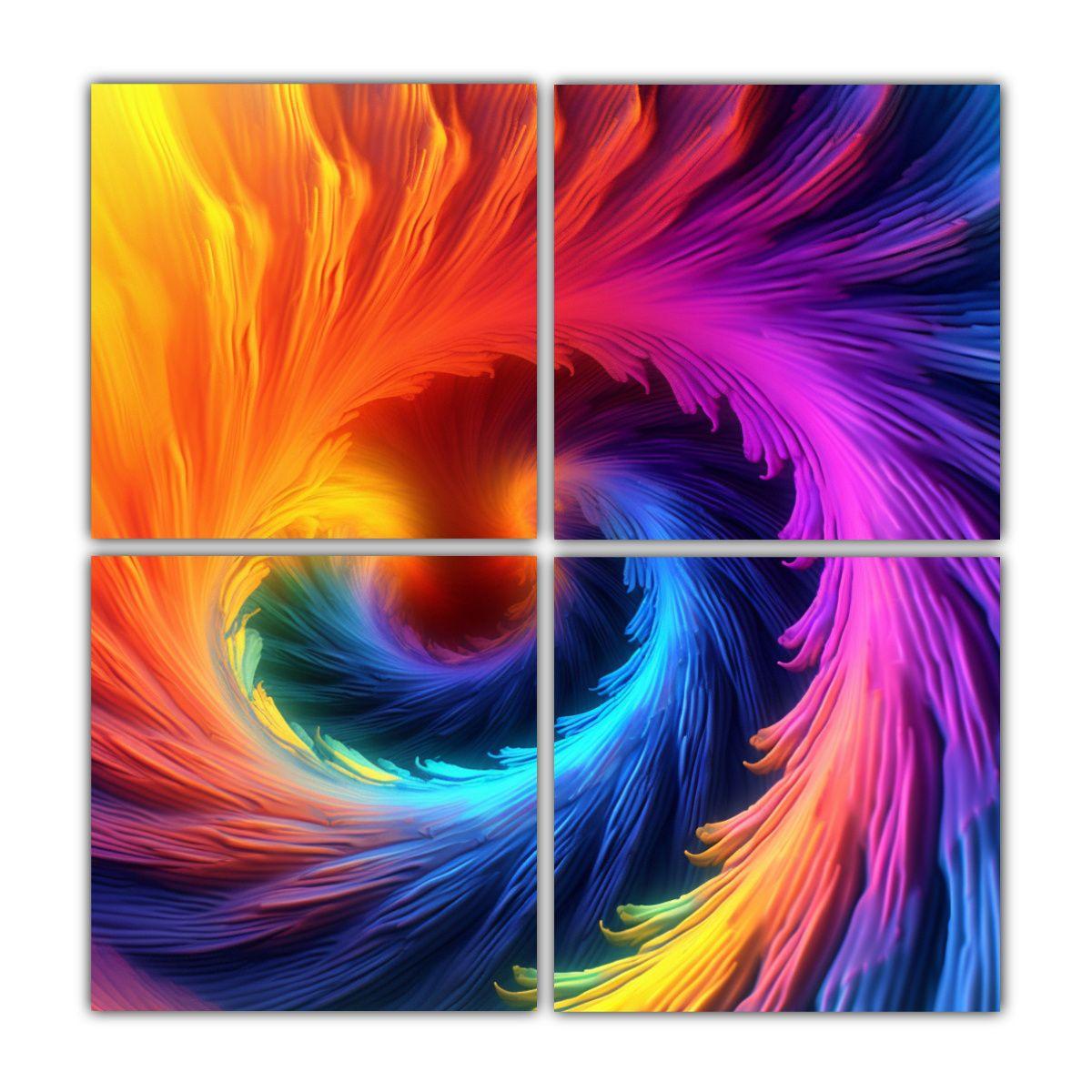 Cuatro Composición Fotografía Vibrante Vórtice 120x120 Cm-0