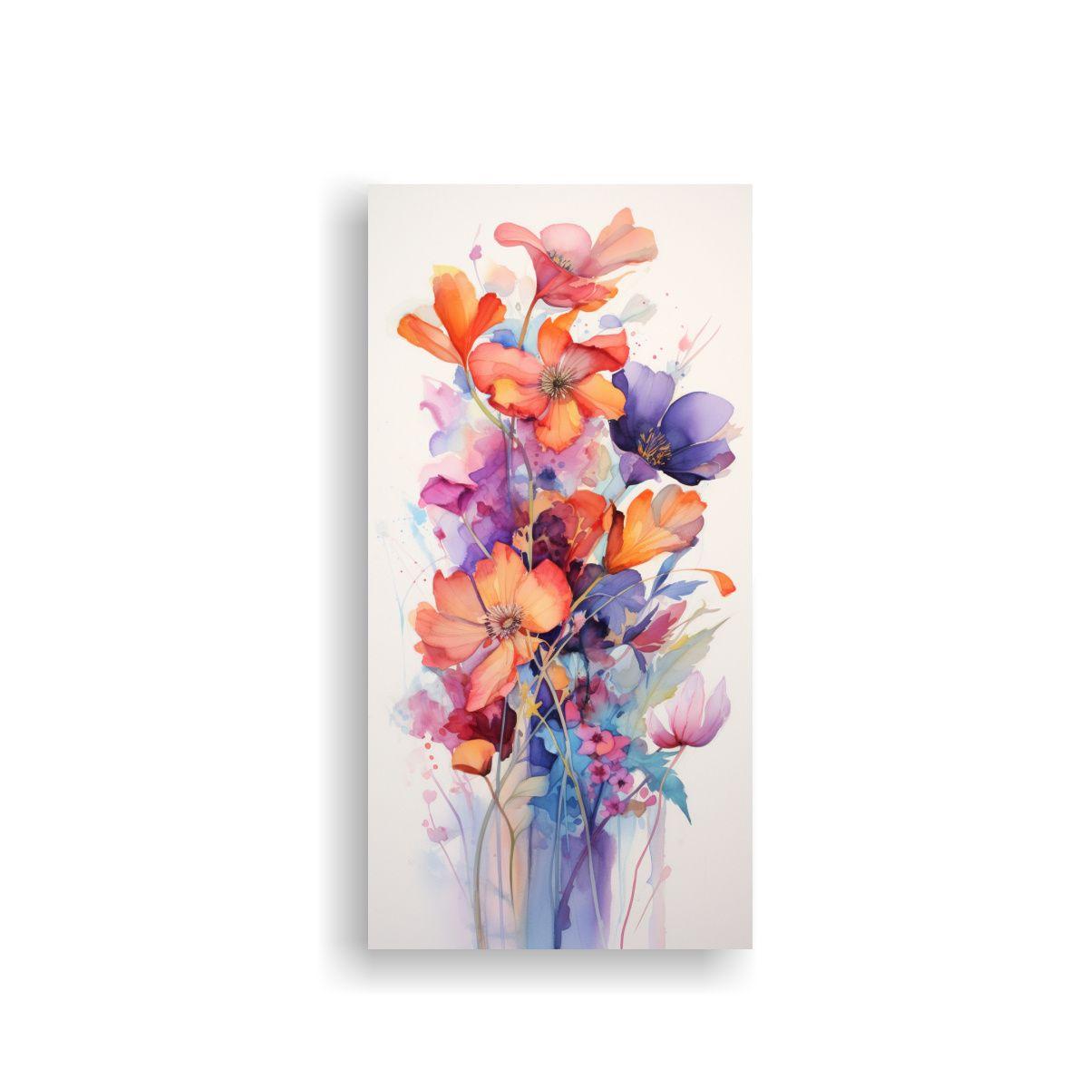 Cuadro Lienzo Fotográfico Flores Abstractas 80x160cm-0