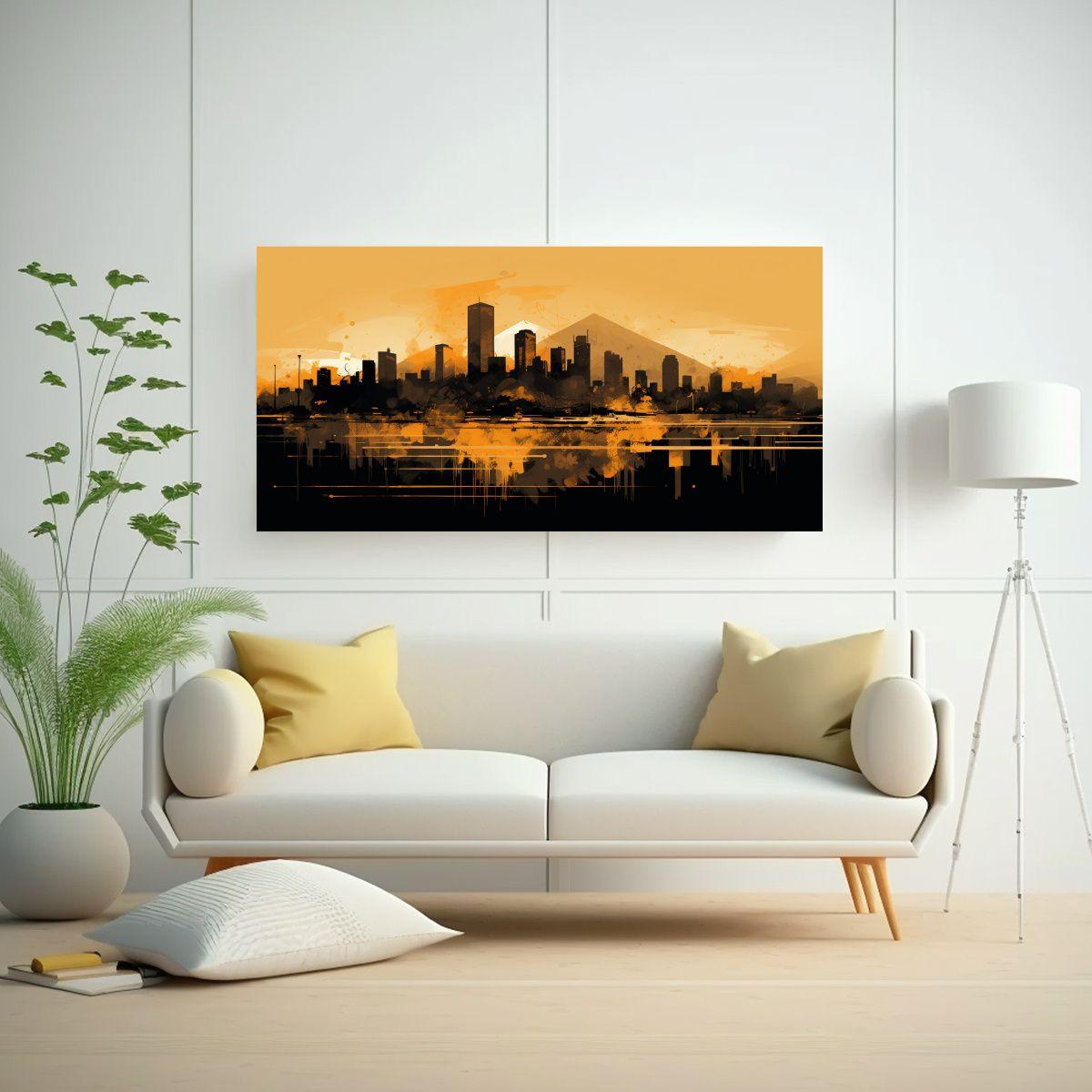 Cuadro Decorativo: Lienzo Linda A Santiago En Chil 160x80cm-2