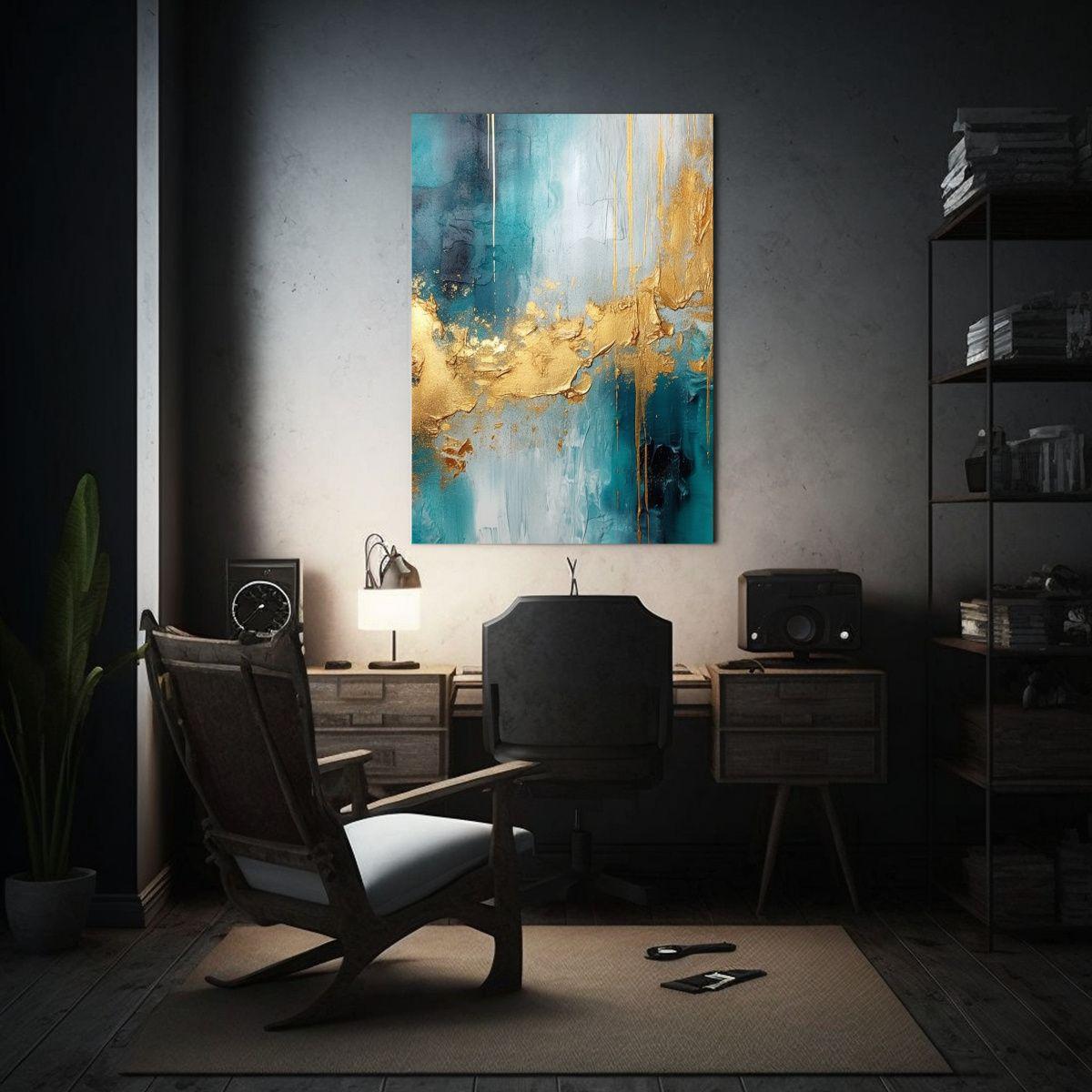 Arte De Pared Modernos | Pinturas Abstractas Con Perspectiva 60x90cm-2