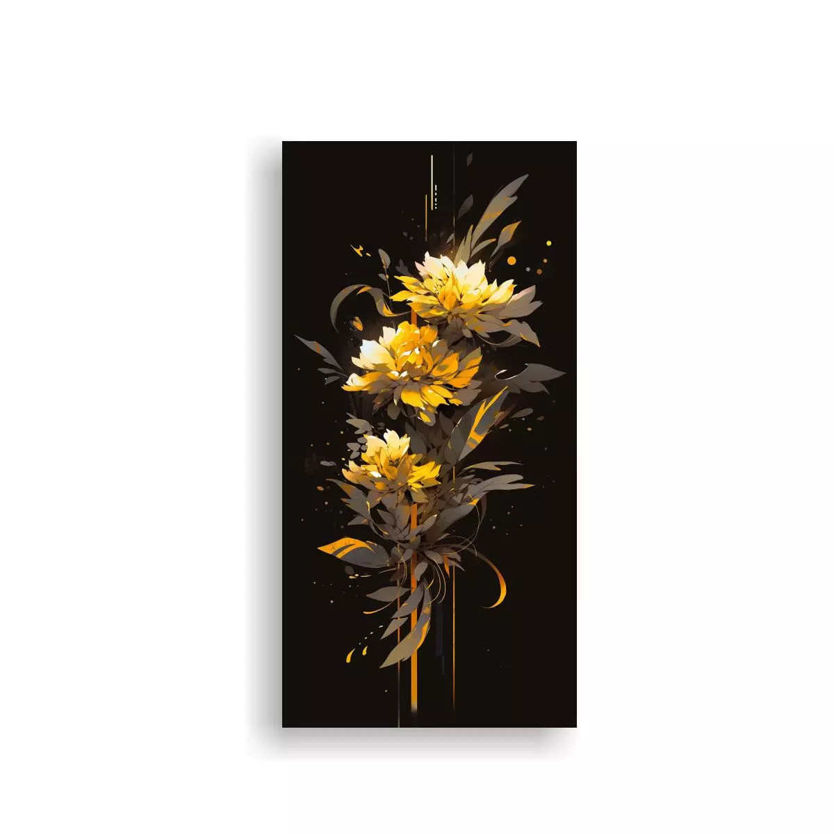 Pintura En Bastidor Abstracta: Naturaleza Viva, 70x140cm-0
