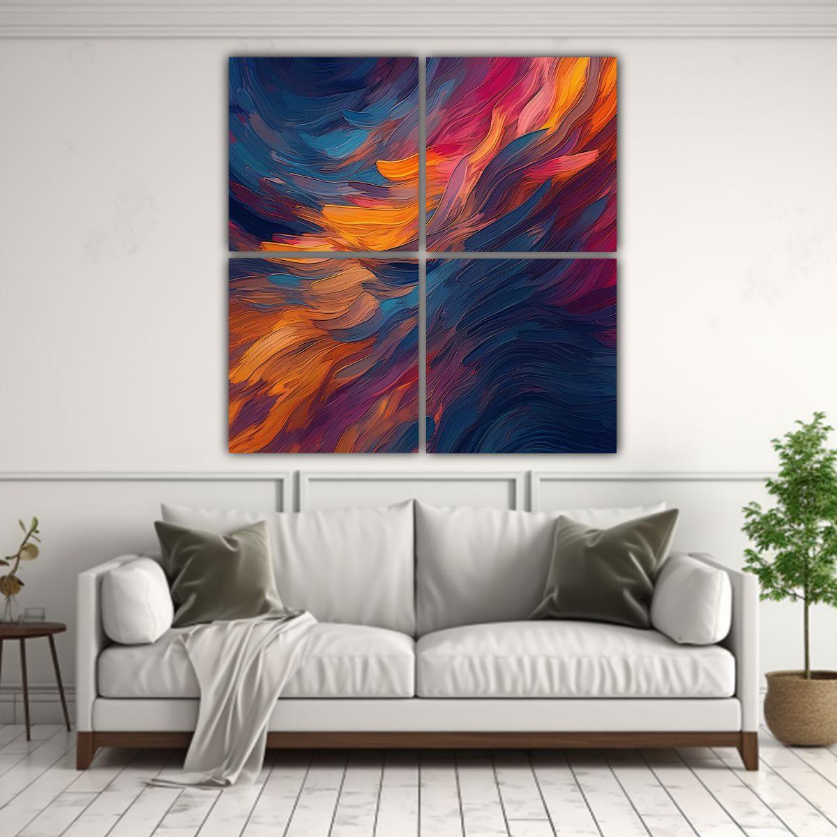 Pinturas Abstractas De Pared 4k Con Texturas 200x200 Cm-2