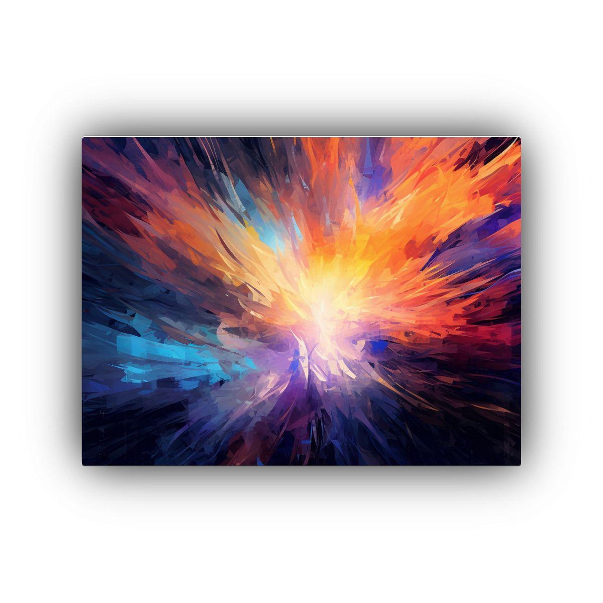 Cuadro Abstracto: Radiante Belleza En Lienzo Con Intrincadas 75x50cm-0
