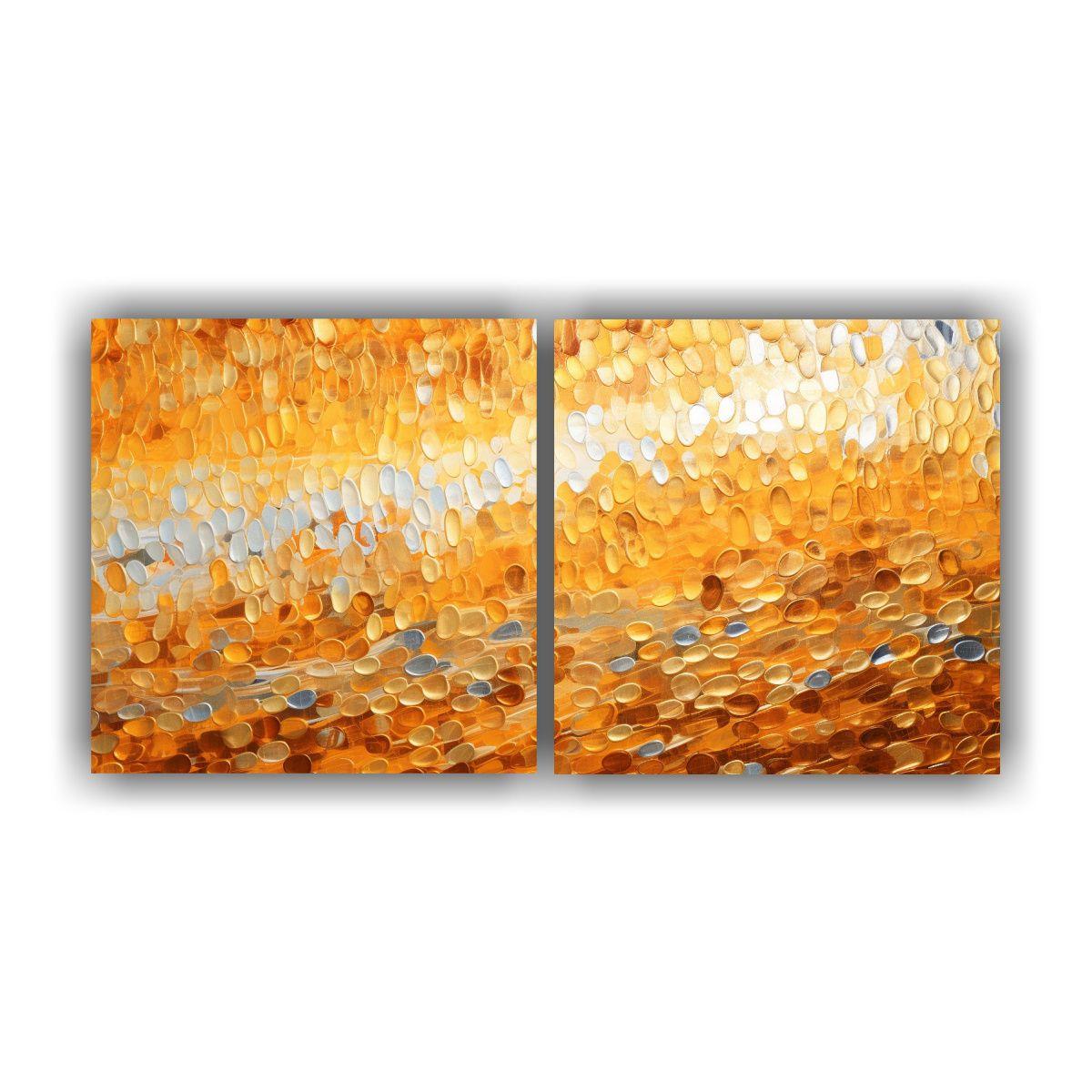 Cuadro Mural Moderno De Punto Luminoso Estilo 100x50 Cm-0