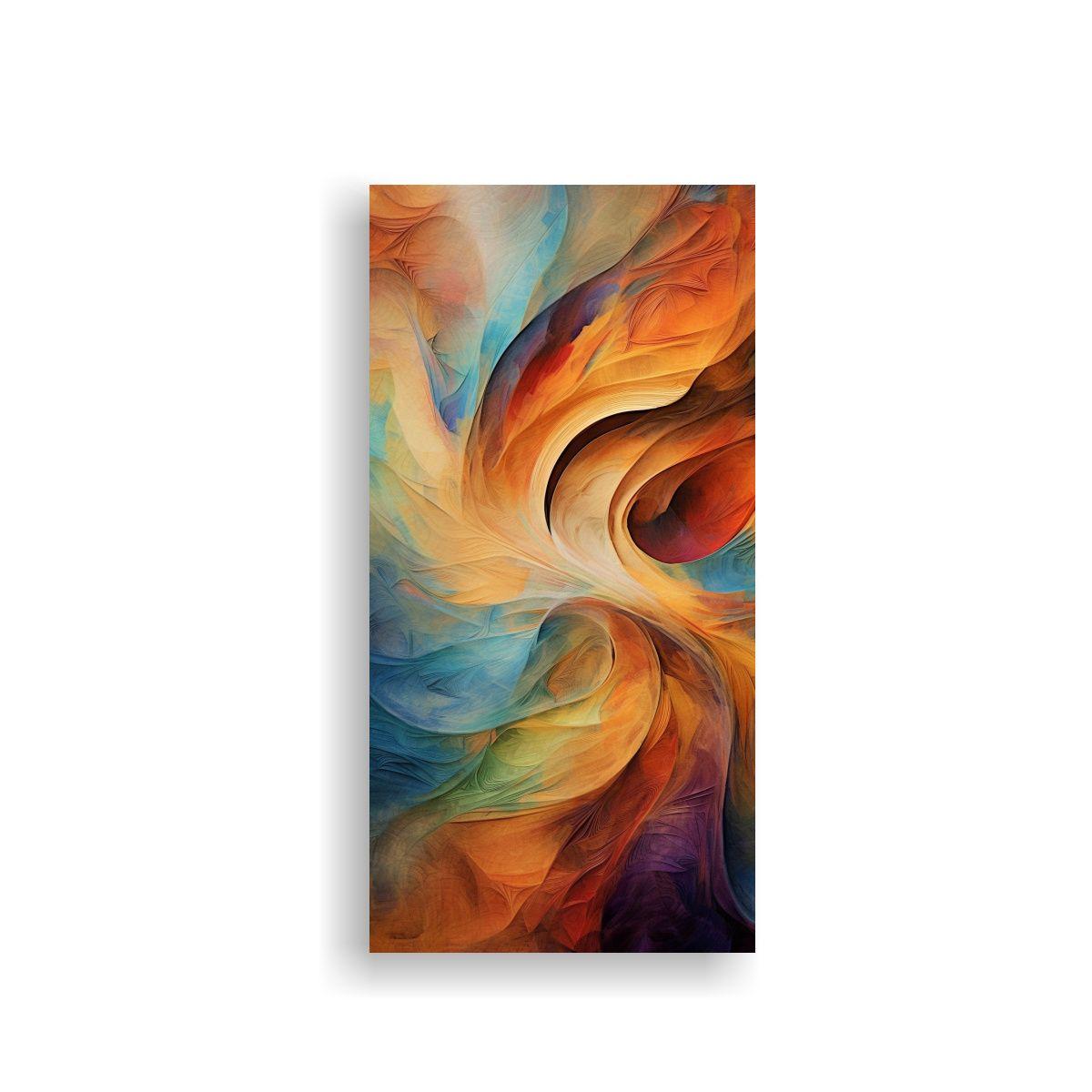 Pintura Mural Abstracta Multicolor Impresionante 40x80cm-0