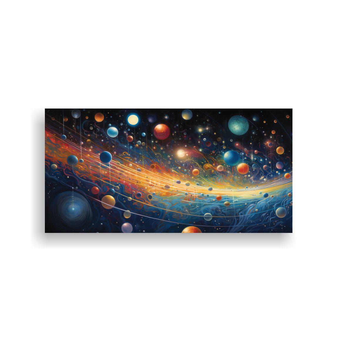 1 Cuadro Abstracto Tema Cocina Sistema Planetario 160x80 Cm-0