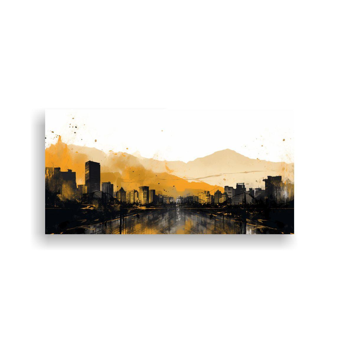 Pinturas De Arte Impresionante En Tonos Dorados 100x50cm-0
