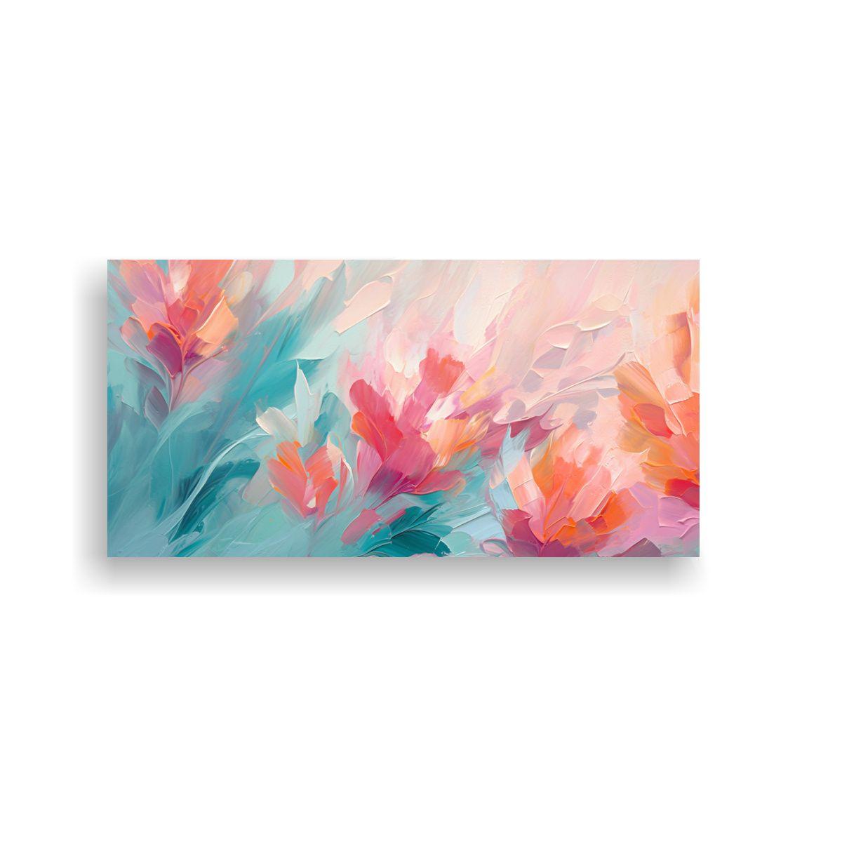 Pinturas Decorativas Abstractas En Tonos Verde 140x70cm-0