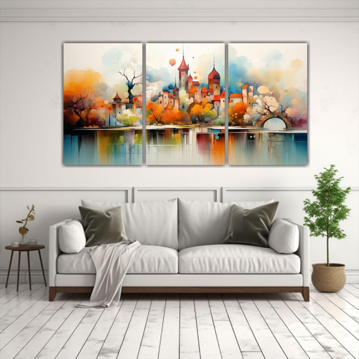 Pinturas Al óleo Abstractas De Paisajes 120x60 Cm-2
